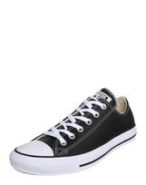 CONVERSE Sportbačiai be auliuko 'Chuck Taylor All Star Leather' juoda / balta
