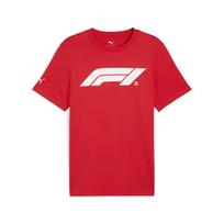 PUMA Marškinėliai 'F1® Essentials' ugnies raudona / balta