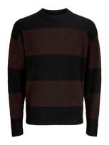 JACK & JONES Megztinis 'JJESOHO OLLIE' ruda / juoda