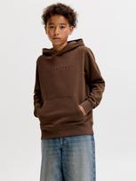 Jack & Jones Junior Megztinis be užsegimo 'JJEStar' ruda / juoda