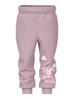 NAME IT Kelnės 'NMFNori Peppa' citrinos spalva / slyvų spalva / rožių spalva / juoda