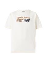new balance Marškinėliai ruda (konjako) / grafito / balta