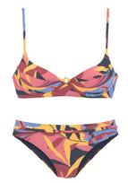 SUNSEEKER Bikinis tamsiai mėlyna jūros spalva / mėlyna dūmų spalva / šafrano spalva / avietinė / rožinė