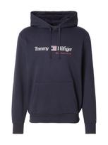 TOMMY HILFIGER Megztinis be užsegimo tamsiai mėlyna / gencijono spalva / ryškiai raudona / balta