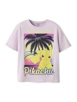 NAME IT Marškinėliai 'NKFMuba Pokemon' geltona / alyvinė spalva / fuksijų spalva / juoda