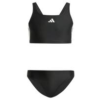 ADIDAS PERFORMANCE Sportinis maudymosi kostiumėlis '3-Stripes V-Back Bikini' juoda / balta