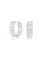 Swarovski Auskarai 'Matrix' sidabrinė / skaidri spalva