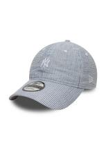 NEW ERA Sportinė kepurė '9TWENTY New York Yankees MLB Seersucker' tamsiai mėlyna jūros spalva / pastelinė mėlyna