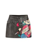 Ed Hardy Sijonas 'Ewige Liebe' azuro spalva / žalsvai mėlyna / melionų spalva / juoda