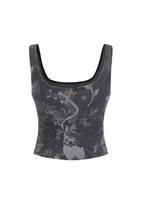 Ed Hardy Palaidinė be rankovių mėlyna dūmų spalva / tamsiai (džinso) mėlyna