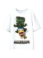 NAME IT Marškinėliai 'NKMNif Minecraft' geltona / pilka / žalia / balta