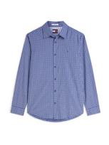 Tommy Jeans Marškiniai 'Regular Fit Pattern' kobalto mėlyna / juoda / balta