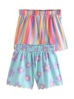 Next Kelnės šviesiai mėlyna / geltona / alyvinė spalva / oranžinė