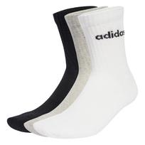ADIDAS SPORTSWEAR Sportinės kojinės 'Linear Crew Cushioned 6 Pair Pack' pilka / juoda / balta