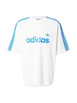 ADIDAS ORIGINALS Marškinėliai 'SNAKE' šviesiai mėlyna / balta