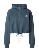 Calvin Klein Jeans Megztinis be užsegimo mėlyna dūmų spalva / balta