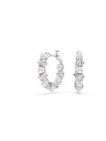 Swarovski Auskarai 'Matrix' sidabrinė / skaidri spalva