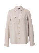 VERO MODA Palaidinė 'Bumpy' šviesiai ruda / balta