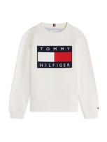 TOMMY HILFIGER Megztinis be užsegimo 'Heritage' tamsiai mėlyna / raudona / balta / vilnos balta