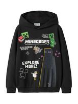 NAME IT Megztinis be užsegimo 'NKMJu Minecraft' tamsiai mėlyna jūros spalva / žalia / juoda / balta