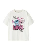 NAME IT Marškinėliai 'NKFDYMIR STITCH' šviesiai mėlyna / alyvinė spalva / rožinė / balta