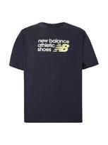 new balance Marškinėliai tamsiai mėlyna / geltona / balta