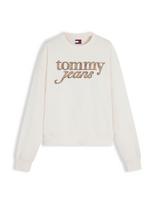 Tommy Jeans Megztinis be užsegimo ruda (konjako) / balta
