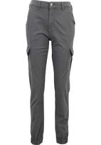 Urban Classics Laisvo stiliaus kelnės ' Ladies High Waist Cargo Pants ' pilka