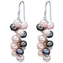 Valero Pearls Auskarai mėlyna / kapučino spalva / rožių spalva / sidabrinė