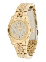 MICHAEL Michael Kors Analoginis (įprasto dizaino) laikrodis 'LEXINGTON' auksas / skaidri spalva