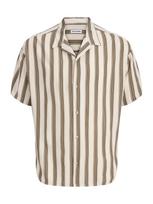 JACK & JONES Marškiniai 'JJEJeff' kremo / ruda / juoda