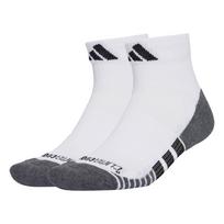 ADIDAS PERFORMANCE Sportinės kojinės 'Performance CLIMACOOL Cushioned Quarter 3-Pack' margai pilka / juoda / balta