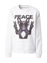 EINSTEIN & NEWTON Megztinis be užsegimo 'Frenchie Peace' antracito spalva / bazalto pilka / šviesiai pilka / balta