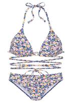 BUFFALO Bikinis mėlyna / šviesiai geltona / oranžinė / rožių spalva