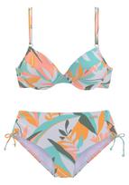 SUNSEEKER Bikinis mėtų spalva / tamsiai žalia / pastelinė violetinė / koralų splava