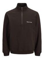 Jack & Jones Junior Megztinis be užsegimo 'JORNorrebro' šokolado spalva / balta