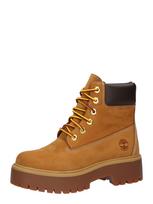 TIMBERLAND Suvarstomieji kulkšnis dengiantys batai 'Stone Street 6-Inch' ruda (konjako) / tamsiai ruda / juoda