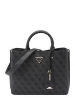 GUESS Rankinė 'MERIDIAN II GIRLFRIEND SATCHEL' grafito / juoda