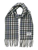 JACK & JONES Šalikas 'JACGrand' mėlyna / šviesiai ruda / juoda / balta