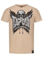 Tapout Marškinėliai 'Creston' smėlio / šviesiai pilka / juoda