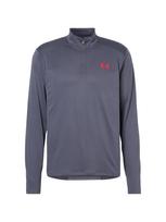 UNDER ARMOUR Sportiniai marškinėliai 'Tech Utility' pilka / bazalto pilka / raudona / šviesiai raudona