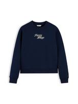 TOMMY HILFIGER Megztinis be užsegimo glaisto spalva / tamsiai mėlyna