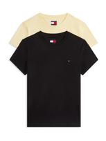 Tommy Jeans Marškinėliai šviesiai geltona / juoda