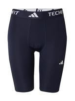ADIDAS PERFORMANCE Sportinės kelnės 'TECHFIT Compression Training Short' nakties mėlyna / balta