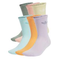ADIDAS ORIGINALS Kojinės 'Trefoil Cushion' šviesiai mėlyna / žalia / purpurinė / oranžinė