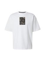 ADIDAS ORIGINALS Marškinėliai 'CAMO TEE TONGUE' tamsiai ruda / rusvai žalia / alyvuogių spalva / balta
