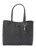 GUESS Rankinė 'MERIDIAN II GIRLFRIEND TOTE' tamsiai pilka / juoda