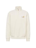 Carhartt WIP Megztinis be užsegimo 'American Script' aukso geltonumo spalva / burgundiško vyno spalva / natūrali balta