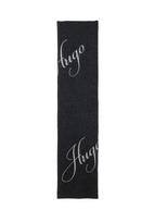 HUGO Šalikas 'Byanca' juoda / balta