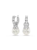 Swarovski Auskarai 'Matrix' sidabrinė / skaidri spalva / perlų balta